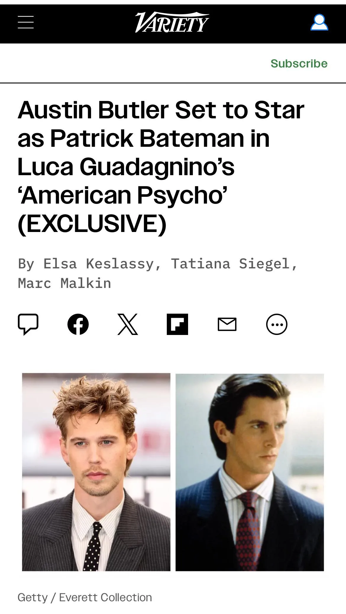Austin Butler Cast as Patrick Bateman in Luca Guadagnino’s American Psycho Remake