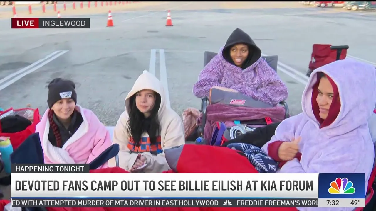 Billie Eilish Fans Camp Outside Kia Forum Amid Ticket Concerns
