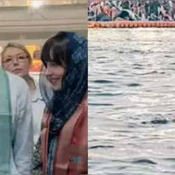 Coldplay’s Chris Martin and Dakota Johnson Take a Dive at Mahakumbh 2025