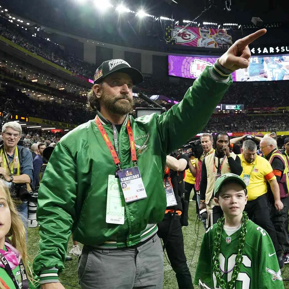 Bradley Cooper and Daughter Lea Attend 2025 Super Bowl to Cheer on the Philadelphia Eagles
