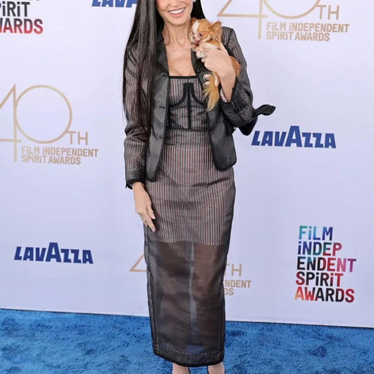 Demi Moore Stuns at the 2025 Independent Spirit Awards with New Companion and Iconic Style