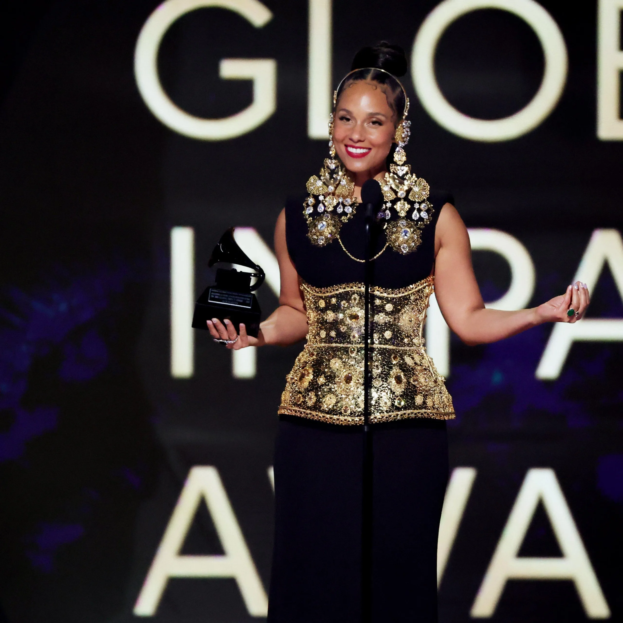 Alicia Keys Honored with Global Impact Award at the 2025 Grammys