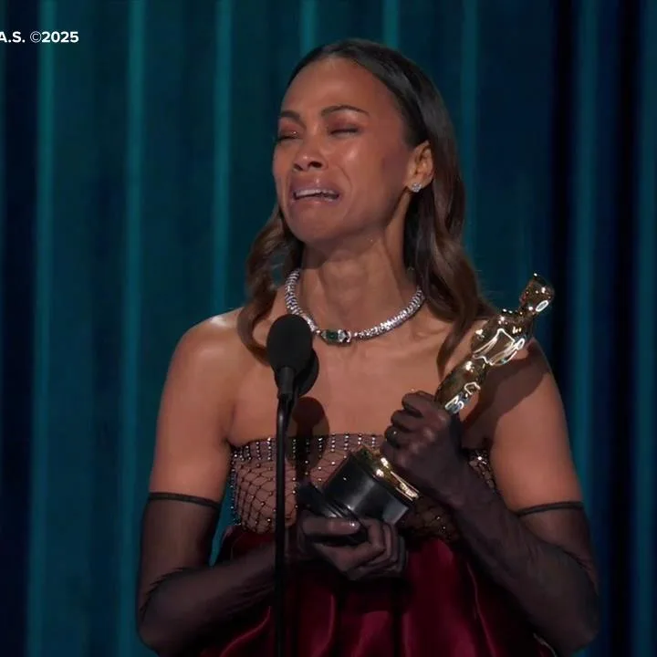 Zoe Saldana Makes History at the Oscars with Best Supporting Actress Win